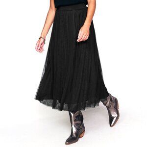 NWT Boden Isabella Tulle Midi Skirt 6P Black